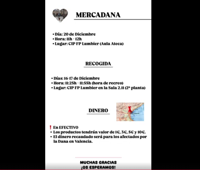 EL CIP LUMBIER APELA A LA SOLIDARIDAD Y A LA ECONOMÍA CIRCULAR PARA ACABAR EL AÑO 2024.